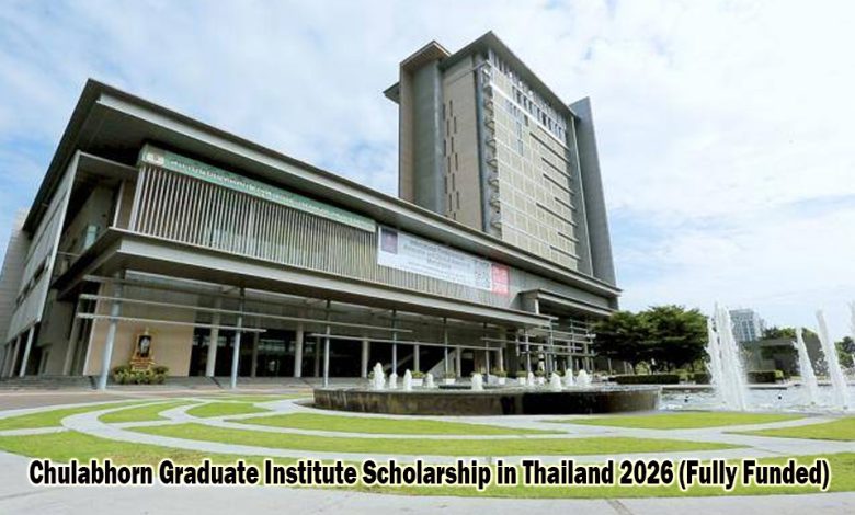 Chulabhorn Graduate Institute Scholarship in Thailand 2026 (Fully Funded)